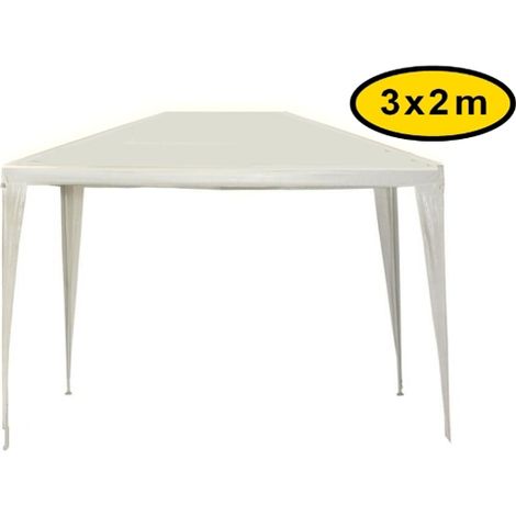 Gazebo impermeabile struttura tubolare in metallo 3x2m Bianco - Mod. Fiera
