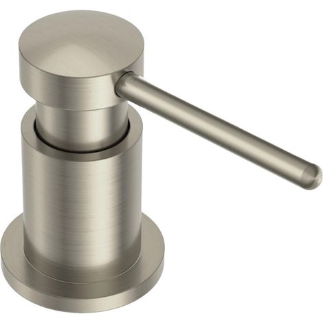 Soap/hand sanitizer dispenser for the kitchen, installed above the sink, sink accessory, brushed nickel. (1/5)