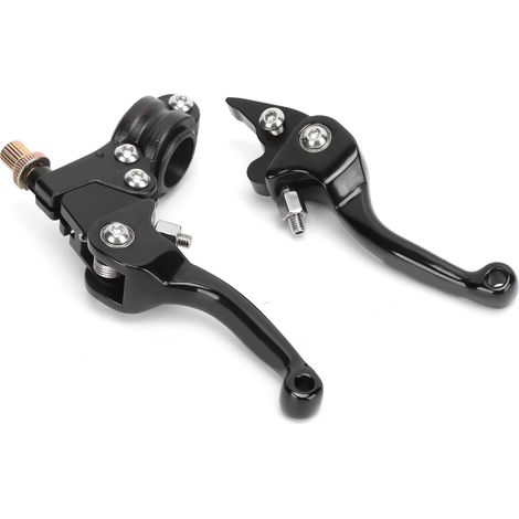 22 mm klappbarer Kupplungs- und Bremshebel, korrosionsbeständig, für Offroad-Motorräder, Quads und Motorräder, schwarz, robust und langlebig. (1/5)