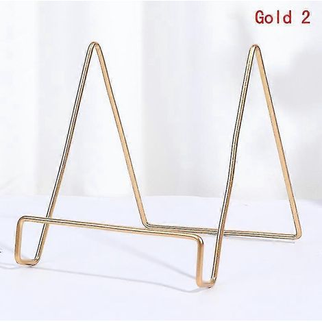 Eisen-Kunst-Präsentationsständer Geschirrständer Teller Schüssel Bilderrahmen Buchhalter Heimdekoration-L-Gold 2