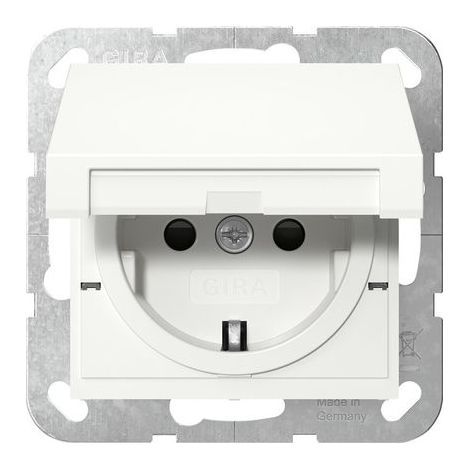 Gira SCHUKO-Steckd. KD + SP SRK System 55 Reinweiß [475403], 4754 03
