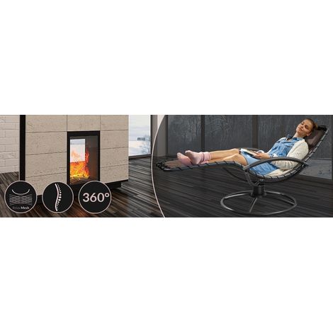 Lettino relax con funzione dondolo, design ergonomico (1/5)