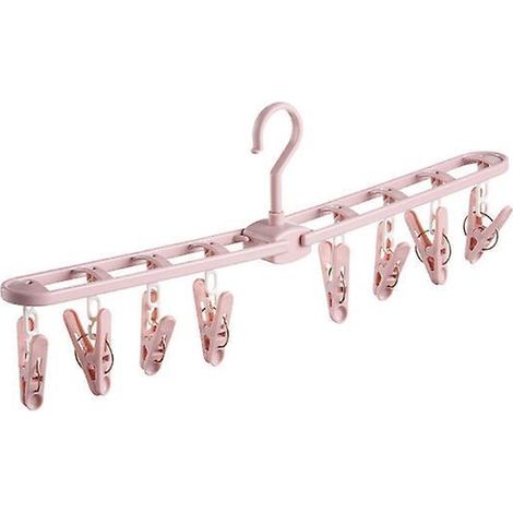cintre De Voyage Pour Vtements Pliable (rose Avec Pinces) Shorts Jupes Chemises Chaussettes Cintres Placard Antidrapant Cintres Pour L'organisatio (1/5)
