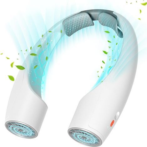 KI-Nackenventilator, 4 einstellbare Geschwindigkeiten, tragbar und wiederaufladbar, 4000 mAh Akku, schnelle Kühlung, ultraleise. (1/5)