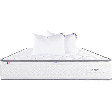 Matelas Iris (20 cm),mousse haute densité, ferme, face été/hiver et Oreiller, 160x200cm (1/4)
