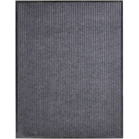Felpudo gris 117x220 cm PVC vidaXL