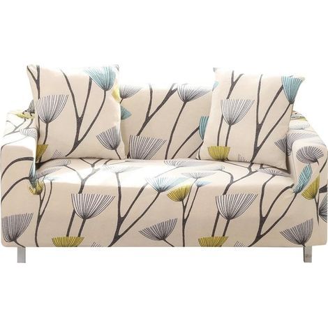 Stretch Sofa Cover, Universal Elastic Sofa Cover, Matching Sofa Protector (Antique White, 4 Seater) (1/5)