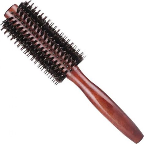 1 Brosse à cheveux en bois, poignée ergonomique, compatible sèche-cheveux, pour boucles et lisses, voyage (1/5)