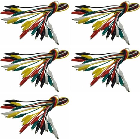 50 Krokodilklemmen Verbinder Satz Kroko Set 50 Kabel (1/3)
