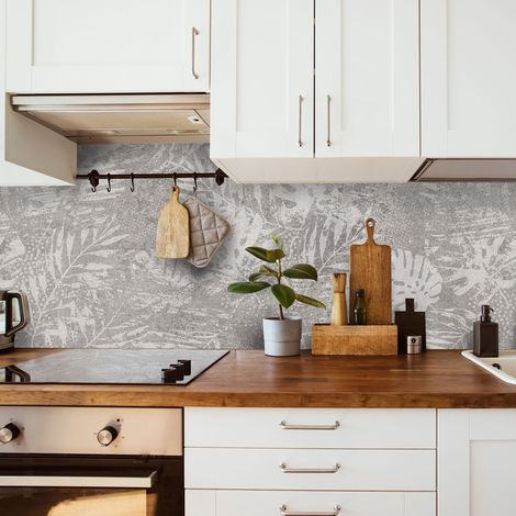 Panneau de Cuisine Anti-éclaboussures, Autocollant Mural Facile à appliquer, Motif Mur Tropical, 260 x 60 cm, en PVC, Ignifuge et résistant à l’Eau, pour évier (1/5)