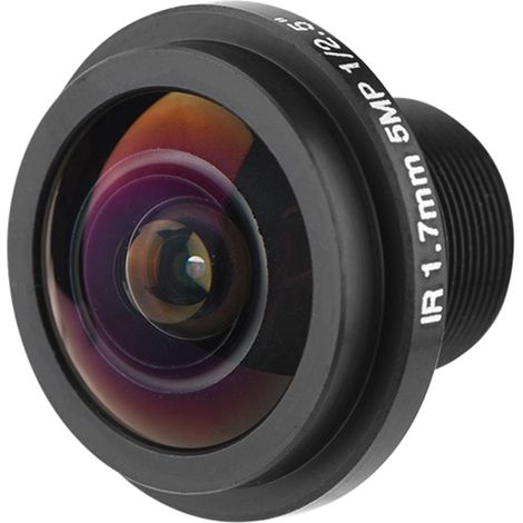 Objectif grand angle 185° pour caméra de sécurité 5MP, distance focale 1.7mm, idéal pour système CCTV (1/5)