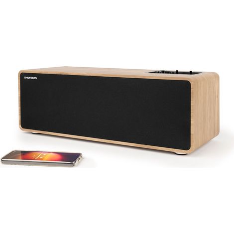 Enceinte bluetooth - THOMSON - Bois et noir