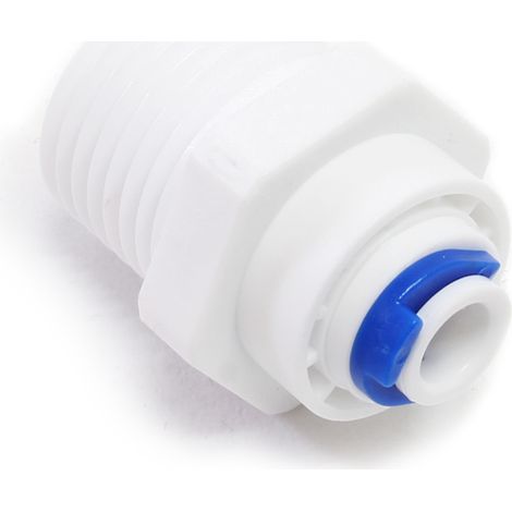 Wiltec Jaco-Adapter 6,5 mm 1/4" Schlauch & 20 mm 1/2" AG, 25 x 25 x 35 mm, PP Schlauchverbinder für Wasserfilter, Osmoseanlage, Umkehrosmose