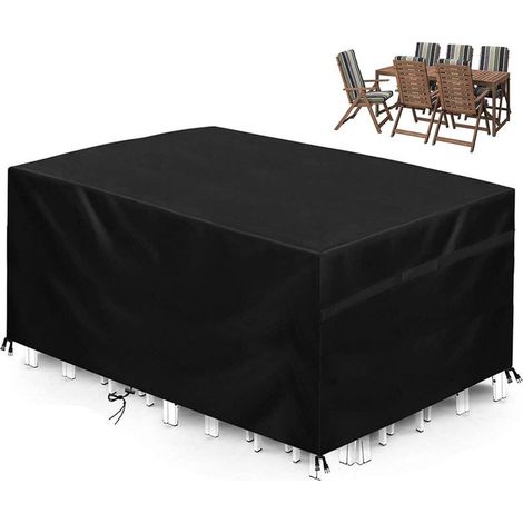 Housse De Protection Pour Mobilier De Jardin, Bâche Oxford 420d, Imperméable, Résistante À L'hiver Et Aux Uv (200 X 160 X 70 Cm) (1/5)