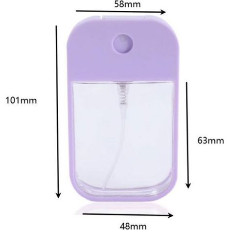 2pcs Flacon spray vide - Capacité 45ml Matériau PETG - Voyage - Bleu Violet (1/5)