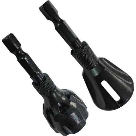 Outil d'ébavurage en acier inoxydable, outil d'ébavurage externe, outil de perçage du métal, angle de filetage externe 2 pièces (1/4)