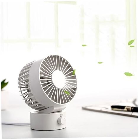 Ventilateur de bureau Réglage de l'angle USB Petit opération silence personnelle Mini ventilateur chevet portable pour table chambre à domicile et bureau, chevet, support nuit