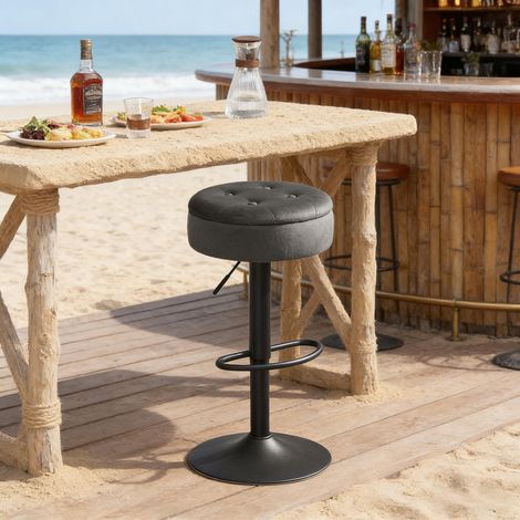 Chaises de salle à manger élégantes, chaises de petit-déjeuner, chaises de salon, tabouret de bar avec espace de rangement (un seul tabouret de bar est inclus) (1/5)