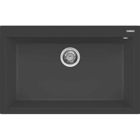 Lavello Elleci Incasso 1 vasca 79x50 Quadra 130 Granitek Antracite LGQ13059