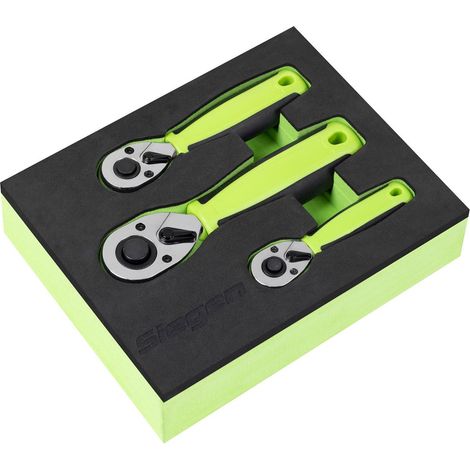 Sealey S01330 Stubby Ratchet Wrench Set 3pc (1/3)