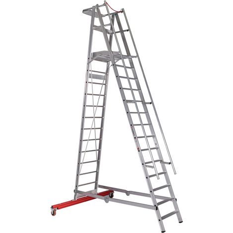 Euroline Premium 32777 Podestleiter fahrbar 14 Stufen (1/4)