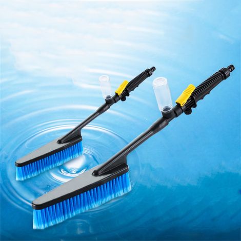 Brosse de lavage auto à long manche avec pulvérisateur de savon, kit de nettoyage pour moto, cuisine et voiture, brosse réutilisable (1/4)