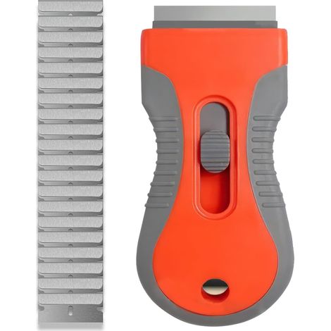 Ensemble D'outils de Grattoir, Grattoir de Four Et de Cuisinière en Plastique 1 Pièce Avec 20 Lames Métalliques (1/5)