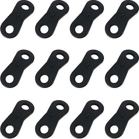 ajusteur De Corde 12 Pices, Tendeur De Tente (noir), Ajusteur De Cble, Boucle De Corde Vent En Alliage D'aluminium, Ajusteur De Corde 2 Trous, T (1/5)