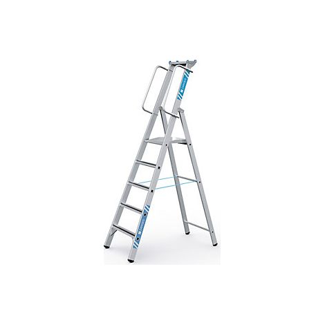 ZARGES Scala a libro in alluminio con grande piattaforma con