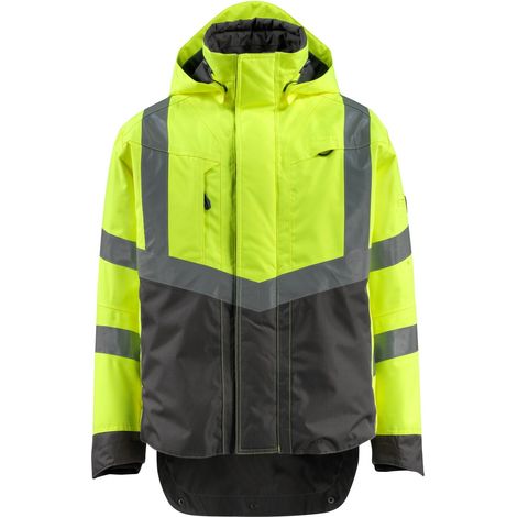 Mascot SAFE SUPREME Warnschutz Hard Shell Jacke Harlow 15501-231 Gr. L hi-vis gelb/dunkelanthrazit (1/5)