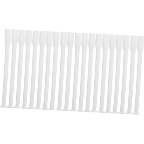 20 Pièces Centreur de Mèche Bougie, Tube Plastique Blanc, 13,2x1,2x1,1cm, Fixation Stable et Alignement Précis Mèche, pour Fabrication de Bougies, Bricoleurs et Petites (1/5)