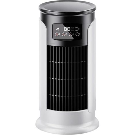 Ventilateur de bureau avec brumisateur – 6 vitesses, humidification USB, idéal pour la maison, le bureau et la chambre, modèle blanc (1/5)