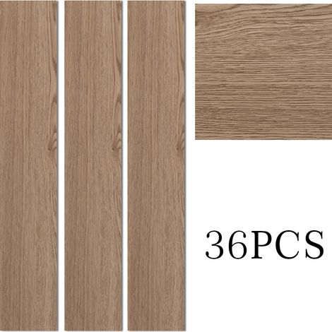 Brown Rustic Style Wood Plank PVC Laminate Flooring, 5 Square (1/5)