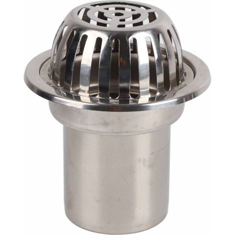 Drain de sol de toit en acier inoxydable, pièces de Drainage de seau de pluie extérieur de balcon Non bloquant rond 5 pouces (1/5)