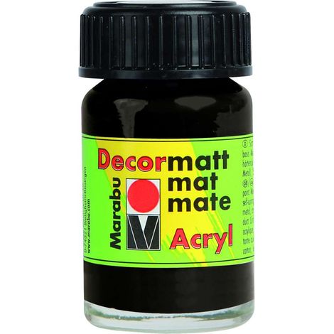 Decormatt Acryl Marabu 15 ml Nero