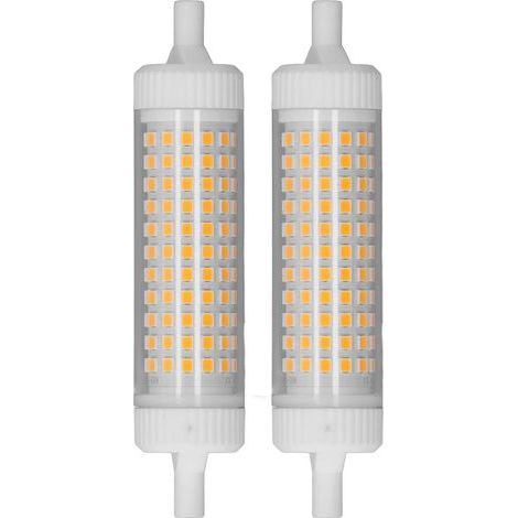 Ampoule LED R7S 118mm, 2 pièces, variable 15W, 154 LED, projecteur à Double extrémité pour éclairage publicitaire nocturne à domicile, lumière chaude 220V (1/5)