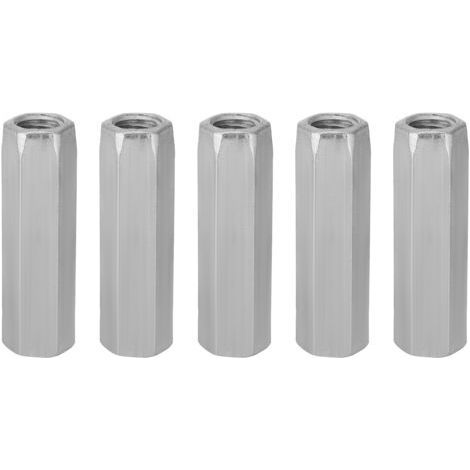 5pcs Zinc Plated Steel M10 40/50 Long Hex Nut Hexagonal Filed Filders (M10 50) (1/5)