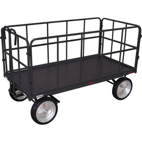Cordes Handpritschenwagen mit 4 Rohrgitterwänden RAL 7016 (1/3)