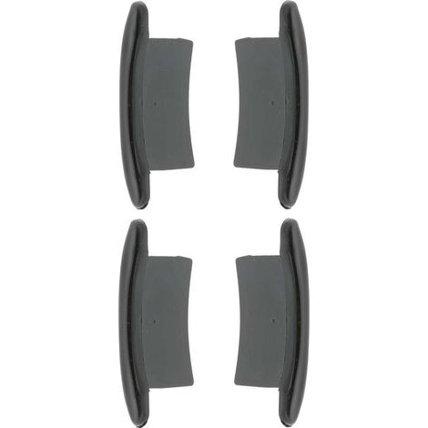 4x Schwarze PVC-Führungskappen für Rollladenflügel – Fensterwindenhalterung – Für 44 mm x 8 mm Aluminiumflügel – Öffnungs- und Schließgleiter (1/2)