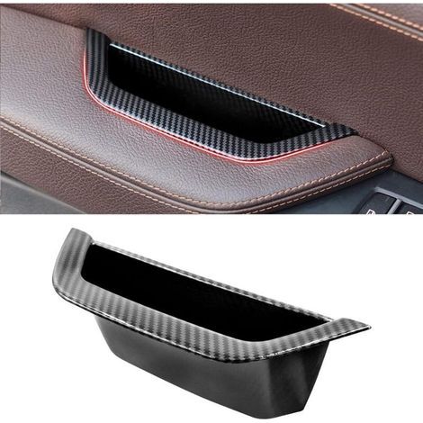 Poignées de porte, garniture de poignée de porte intérieure, poignées de porte avant et cache de poignée de porte intérieure gauche (fibre de carbone) pour BMW X3 F25 2010-2016 et BMW X4 F26 2014-2017