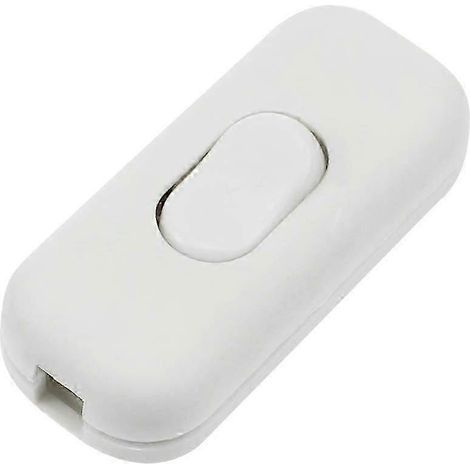 Interrupteur en ligne blanc 6 A pour petits appareils électroménagers, lampes et dispositifs électriques (1/5)