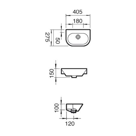 SANITANA NEXO Lavabo Mural 42 Blanco Brillo - ref: S10075116900000