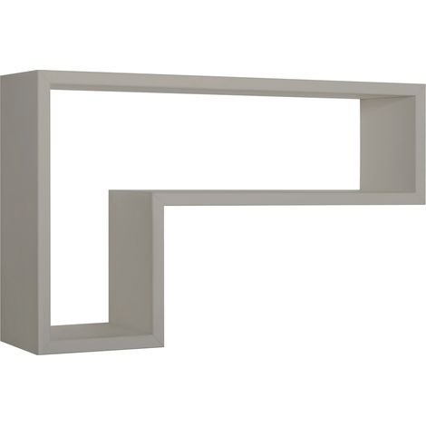Étagère murale à jour rectangulaire mod. lettera marron taupe (1/3)