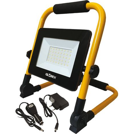 Globex proiettore a led portatile e ricaricabile con supporto 20w 4000k - Globex