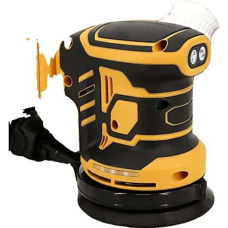 Pulidora/amoladora inalámbrica, disco de 125 mm, velocidad de 11000 RPM, batería recargable, diseño manual, sistema de recolección de polvo. (1/5)