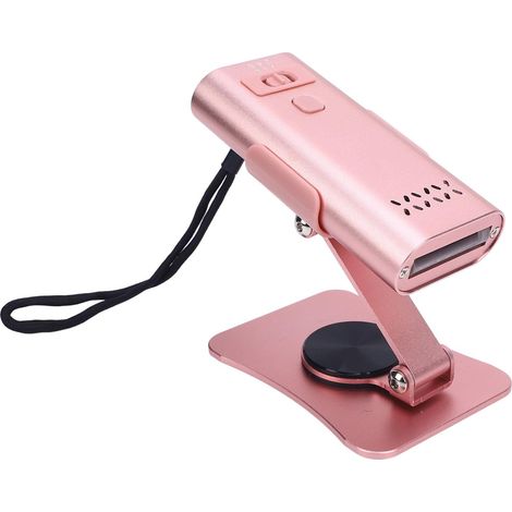Lampe de Polymérisation D'extensions de Cheveux Portable 395Nm avec Support, Dispositif D'extension de Cheveux LED Rapide pour des Résultats Optimaux en Quelques Secondes (Or Rose) (1/4)