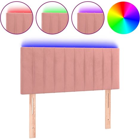 Maison Exclusive - Testiera a LED Rosa 90x5x78/88 cm in Tessuto