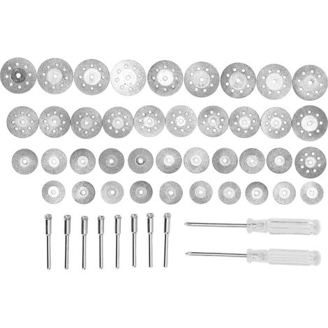 Ensemble de disques à tronçonner diamantés pour le meulage des métaux, avec tournevis et tige de connexion (1/5)