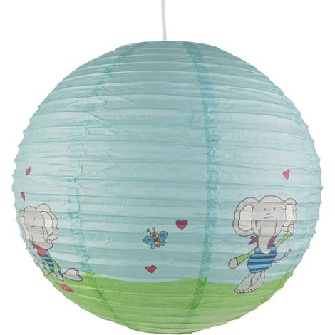 Kinder Papierlampe Lolo Lombardo Lampenschirm Ø40cm Pendelleuchte mit Aufhängung (1/4)
