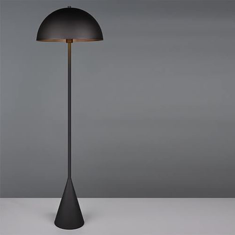 Lampadaire design, Lampadaire rond en métal Alfie Noir en Metal, TRIO (1/3)